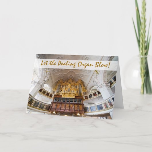Het orgaan van de pijp in Stadtkirche, Kerstkaart Feestdagen Kaart (Voorkant)