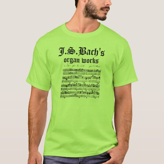 Het orgaan van J.S.Bach werkt #1 T-shirt (Voorkant)