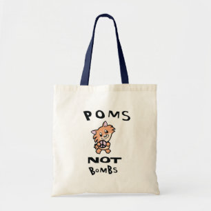 Het origineel, een en alleen Poms Not Bombs Canvas Tote Bag