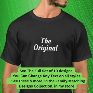 Het origineel, het achtervoegsel, enz. die de Fami T-shirt