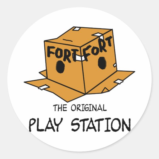 Het originele afspeelstation ronde sticker (Voorkant)