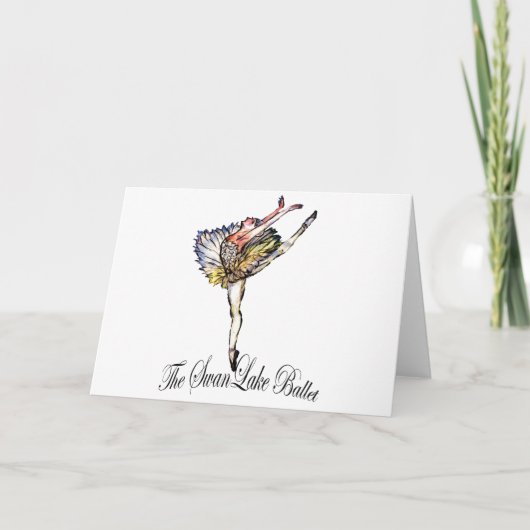 Het originele Ballet van het Meer van de Zwaan Kaart (Voorkant)