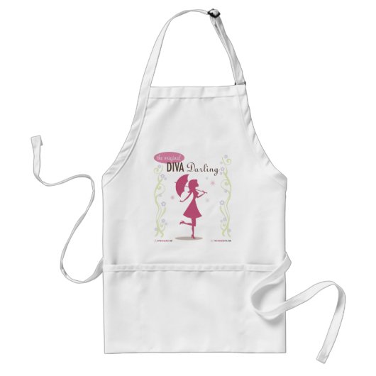 Het originele diva Darling Apron Standaard Schort (Voorkant)