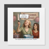 Het originele douchescène uit Psycho. Magnetische Uitnodiging (Voorkant / Achterkant)