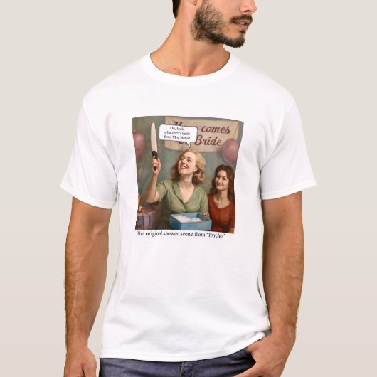 Het originele douchescène uit Psycho. T-shirt (Voorkant)