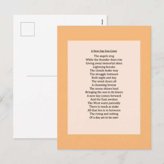 Het originele Gedicht van de Natuur Feestdagenkaart (Voorkant / Achterkant)