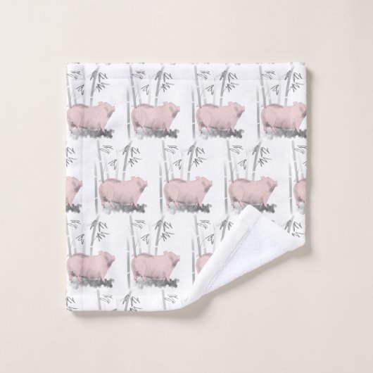 Het originele het Bamboemschilderen van de Speld k Bad Handdoek (Wasdoekje)