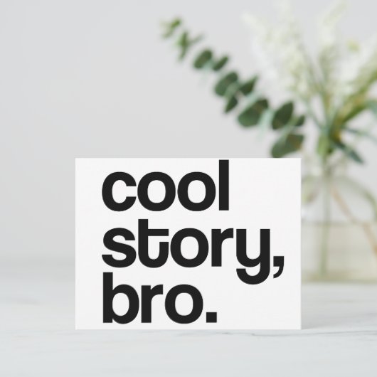 HET ORIGINELE KOOLVERHAAL BRO BRIEFKAART (Staand voorkant)