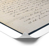 Het ORIGINELE koopverdrag van Louisiana van 1803 Poster (Hoek)