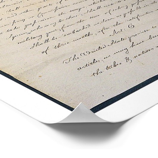 Het ORIGINELE koopverdrag van Louisiana van 1803 Poster (Hoek)