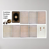 Het ORIGINELE koopverdrag van Louisiana van 1803 Poster (Voorkant)