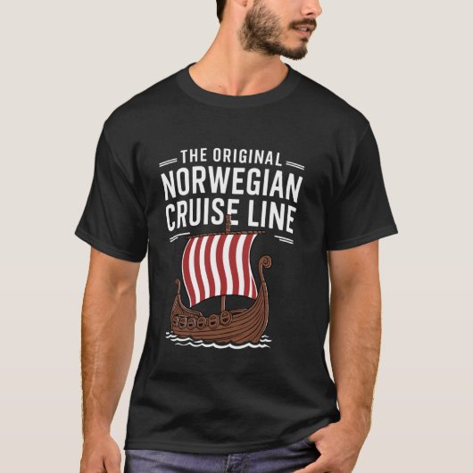 Het originele Noorse cruiseschip Viking T-shirt (Voorkant)
