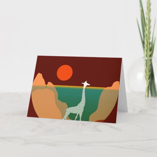 Het Originele Ontwerp van de Giraffe Feestdagen Kaart (Voorkant)