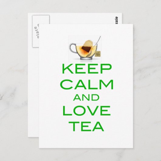 Het originele ontwerp van het theel van het houden briefkaart (Voorkant / Achterkant)