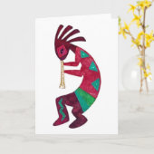 Het Originele ontwerp van Kokopelli! Kaart (Gele Bloem)