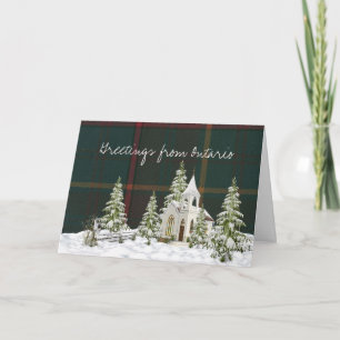 Het Originele Provinciale Geruite Schotse wollen Feestdagen Kaart