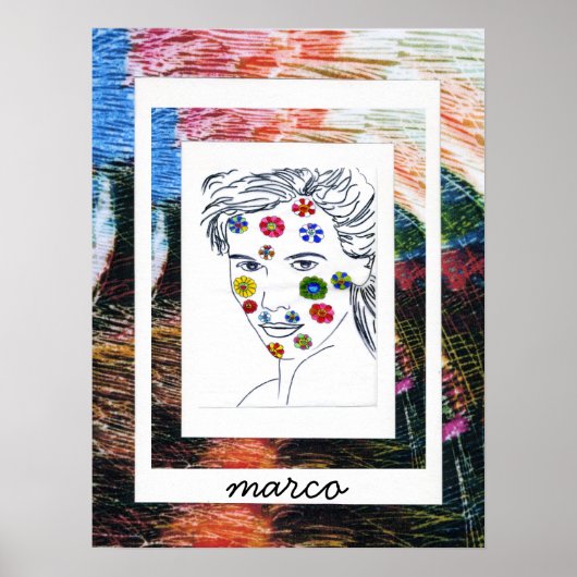 Het originele schilderij van de stijl Peter Max Poster (Voorkant)