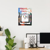 Het originele schilderij van de stijl Peter Max Poster (Thuiskantoor)