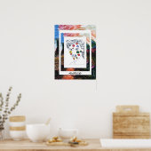 Het originele schilderij van de stijl Peter Max Poster (Keuken)