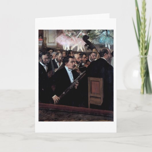 Het orkest in de Opera, Edgar Degas Kaart (Voorkant)
