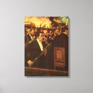 Het Orkest van de Opera van Edgar Degas, Vintage K Canvas Afdruk