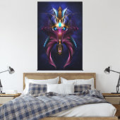Het orkolon Starfield Stretched Wrapped Canvas Afdruk (Insitu (Slaapkamer))
