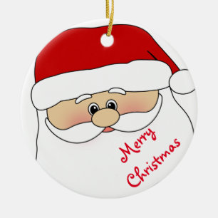 Het Ornament/de Kerstman van de Cirkel van Keramisch Ornament