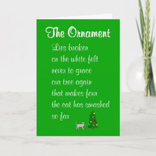 Het Ornament - een grappig kerstgedicht Feestdagen Kaart