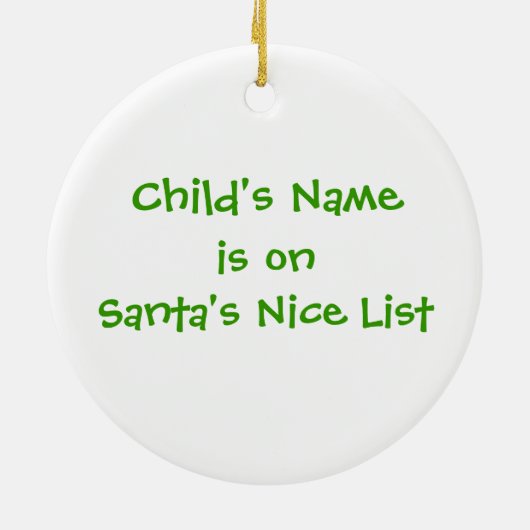 Het Ornament van de Lijst van Nice van de kerstman (Achterkant)