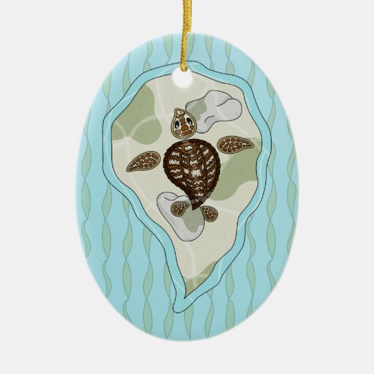 Het Ornament van de schildpad van het Zee kalmeren (Voorkant)