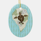 Het Ornament van de schildpad van het Zee kalmeren (Achterkant)