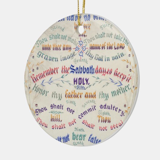 het ornament van de tien geboden (Links)