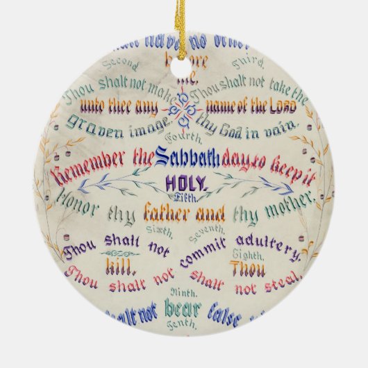 het ornament van de tien geboden (Achterkant)