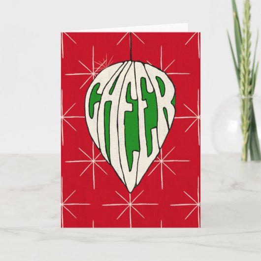 Het Ornament van de vakantie juicht toe Feestdagen Kaart (Voorkant)