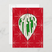 Het Ornament van de vakantie juicht toe Feestdagenkaart (Voorkant / Achterkant)