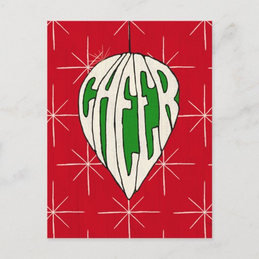 Het Ornament van de vakantie juicht toe Feestdagenkaart (Voorkant)