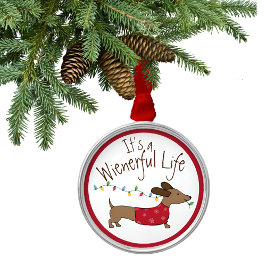 Het Ornament van de Wienerful Life Doxie-kerstboom