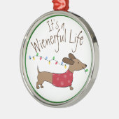 Het Ornament van de Wienerful Life Doxie-kerstboom (Links)