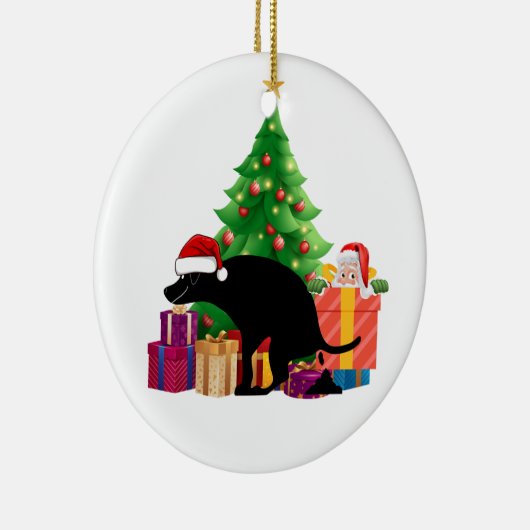 Het Ornament van een kerstcadeau voor een hond (Rechts)