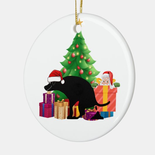 Het Ornament van een kerstcadeau voor een hond (Links)