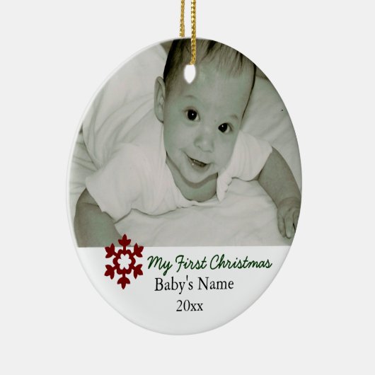 Het Ornament van Eerste Kerstmis van de baby (Rechts)