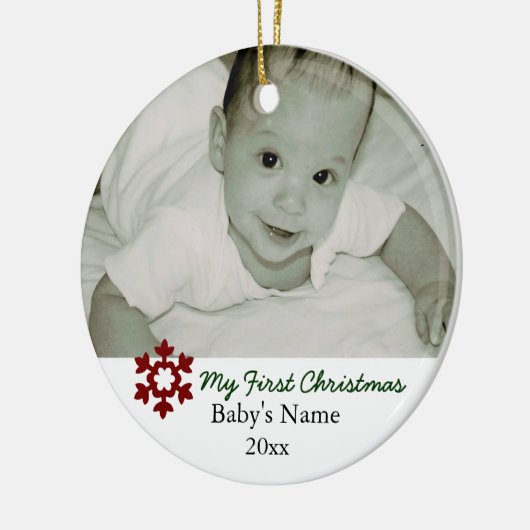 Het Ornament van Eerste Kerstmis van de baby (Links)