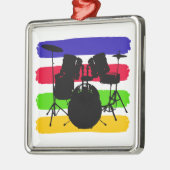 Het Ornament van het drumstel en van Kerstmis van (Links)