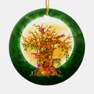 Het Ornament van het gekantelde 'Faerie Tree Yule'