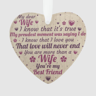 Het Ornament van het hangen - aan mijn beste vrouw