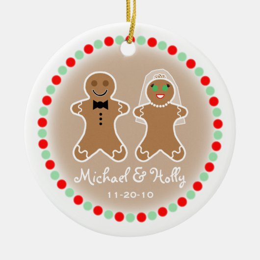 Het Ornament van het huwelijk - Bruid Gingerbead & (Voorkant)