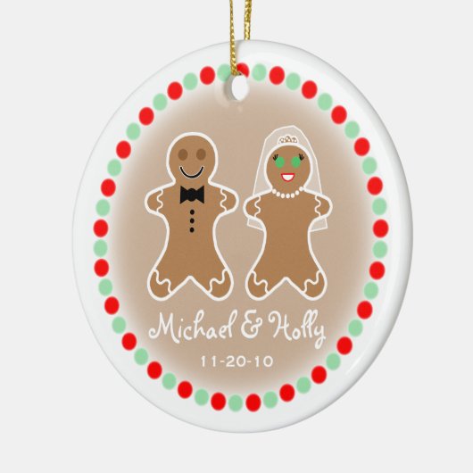 Het Ornament van het huwelijk - Bruid Gingerbead & (Links)