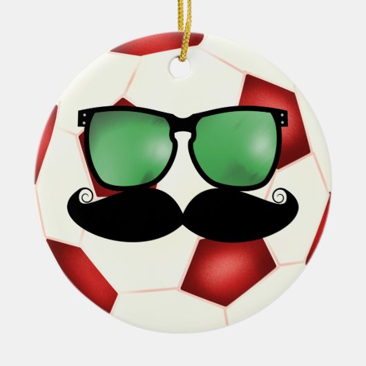 Het Ornament van het Voetbal van de snor (Voorkant)
