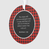 Het Ornament van Jesus Red Gingham (voorkant)