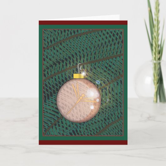 Het Ornament van Kerstmis van de libel Feestdagen Kaart (Voorkant)